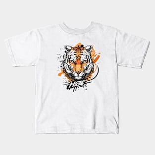 Graffiti Paint Tiger Creative Kids T-Shirt